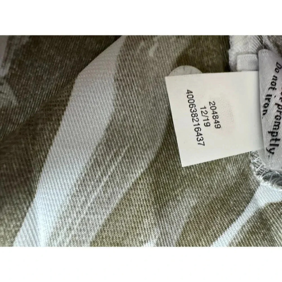 Nine West Pleated Midi Dress Size Large Greenish Brown Cream Zebra Print - Picture 7 of 7